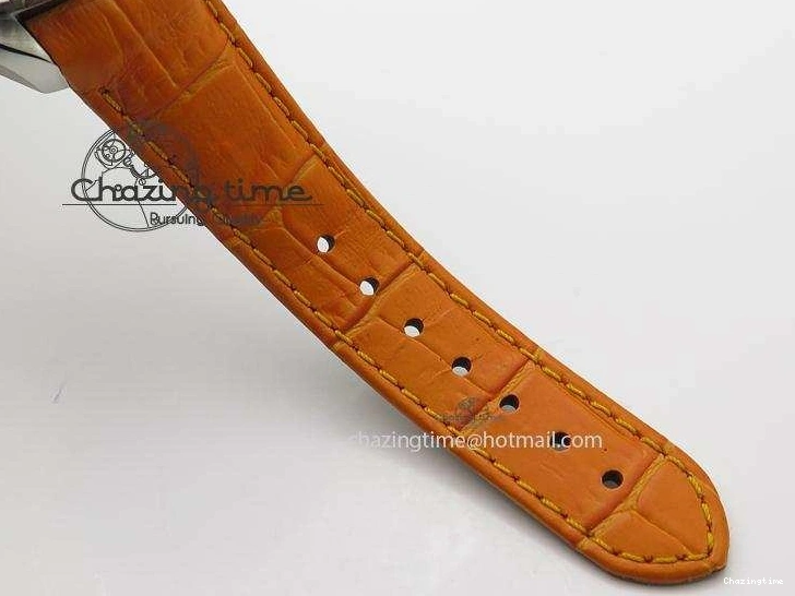 0108 Reliable Planet Ocean Professional SS V6F 37mm Ladies Orange Bezel On Orange Leather Strap A 8255